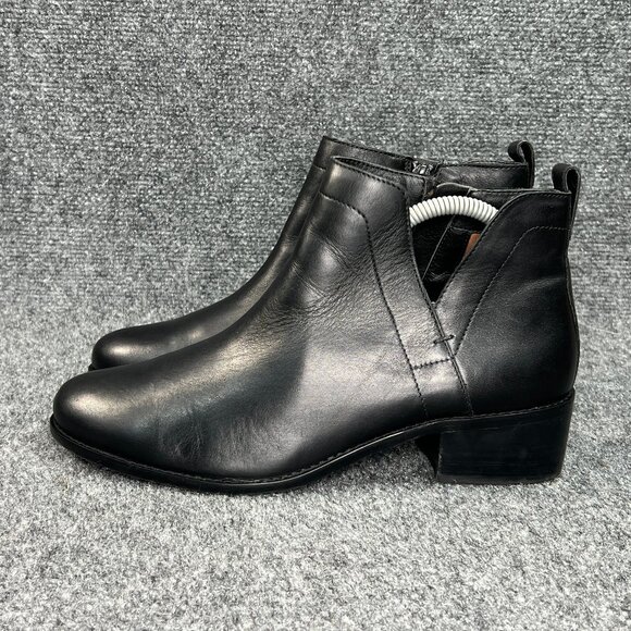 Vionic Clara Ankle Boots Women's Size 9 Black Leather Weather Resistant Booties - Picture 4 of 15